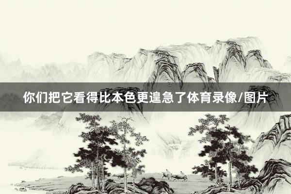 你们把它看得比本色更遑急了体育录像/图片
