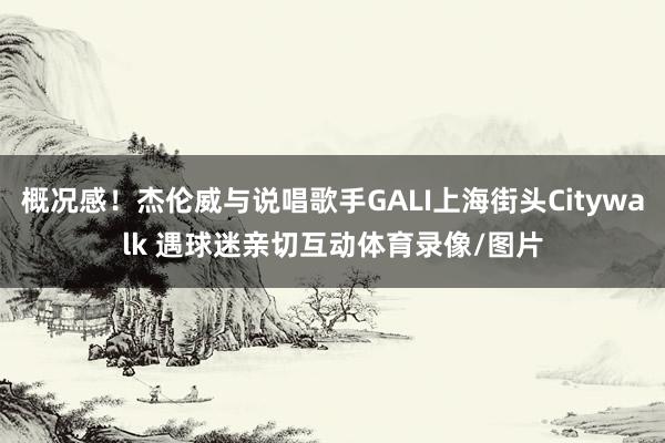 概况感！杰伦威与说唱歌手GALI上海街头Citywalk 遇球迷亲切互动体育录像/图片